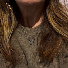 Heart Chain Necklace with Diamond Clasp