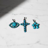 Turquoise and diamond Pendants