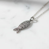 Pave Diamond Fish Pendant