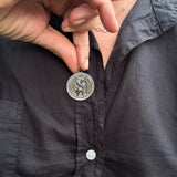Saint Christopher Round Pendant with Diamond