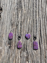 Purple Copper Turquoise Pendant with Diamond Border