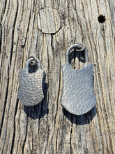 Sterling Silver Hammered Pad Lock with Pave Diamond Details