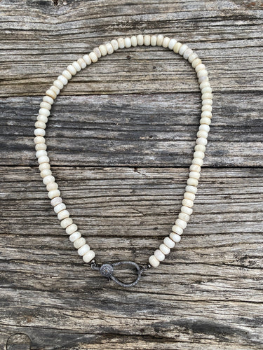 Naturally Shed Moose Antler with Large Diamond Clasp