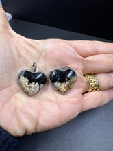Palm Root Heart with Diamond Border Pendant