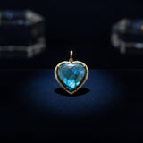 Labradorite Heart with Diamond Border