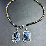 Pietersite and Diamond Pendants