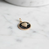 Round Fluted Heart Pendant