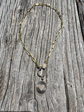 Gold Square Link Chain with Two Tone Diamond Clasp