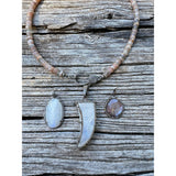 Mystic Moonstone Beaded Necklace with Pave Diamond Clasp