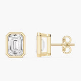 Lab Grown Diamond Bezel Stud Earrings