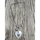 Oval Paperclip Chain Necklace with Pave Diamond Clasp