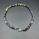 Shell Beaded Necklace with Diamond Clasp