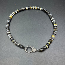 Shell Beaded Necklace with Diamond Clasp