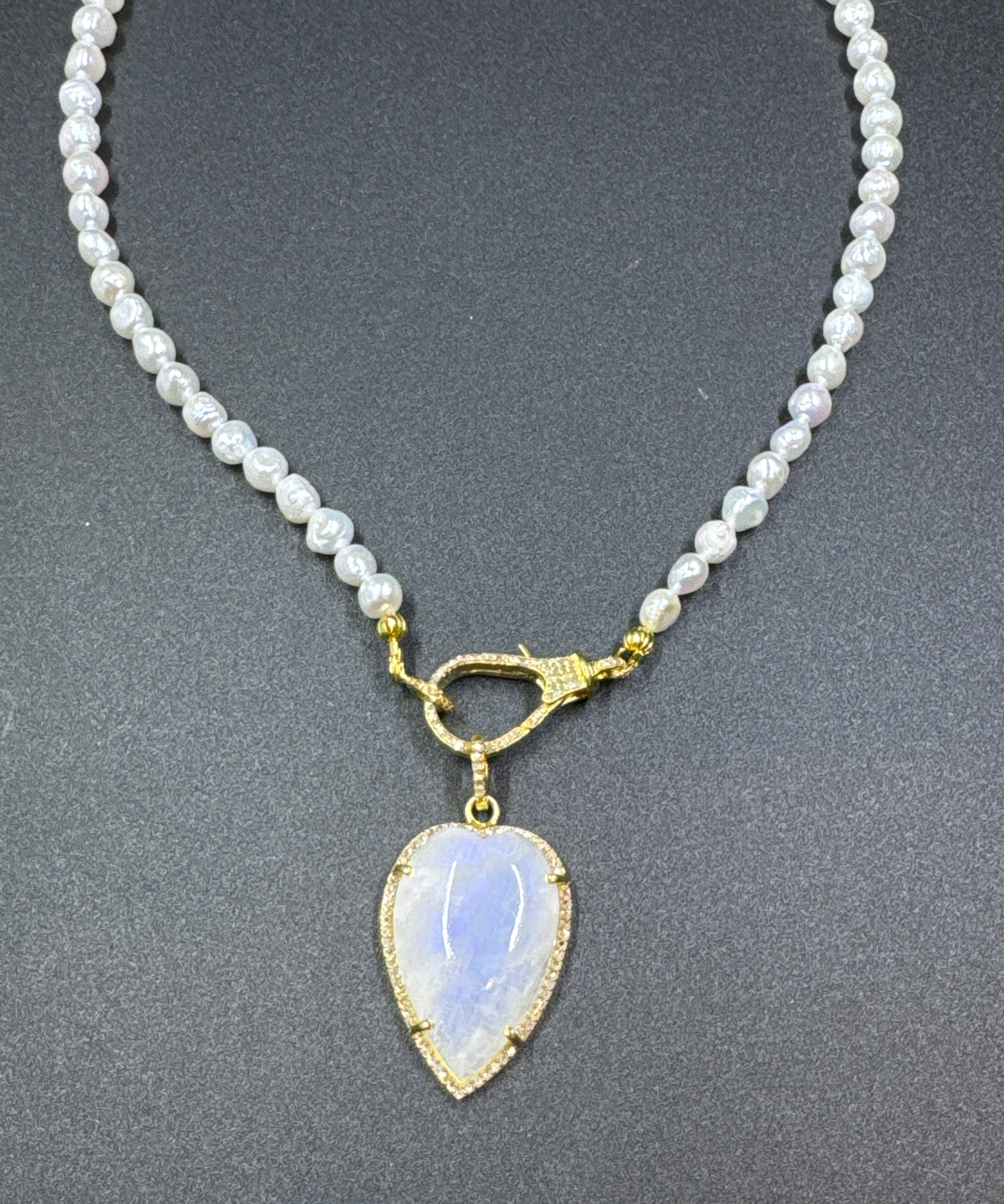 Moonstone Teardrop Pendant