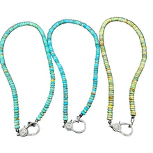 Iron Mountain Turquoise Beaded Necklace with Pave Diamond Clasp