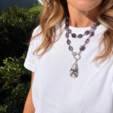 Bertrandite and Diamond Pendant