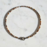 Imperial Jasper Beaded Necklace with Pave Diamond Clasp