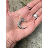 Pave Diamond Crescent Moon Pendant