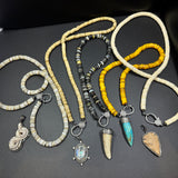 Shell Beaded Necklace with Diamond Clasp