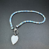 Golden Hill Turquoise Gradual Beaded Necklace with Diamond Clasp