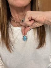 Larimar and Diamond Pendants
