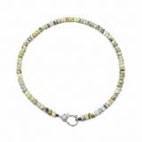 Peruvian Opal Beaded Necklace with Diamond Clasp