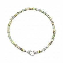 Peruvian Opal Beaded Necklace with Diamond Clasp