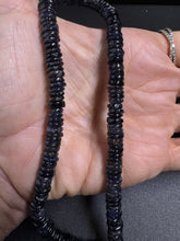 Iolite Heishi Necklace with Diamond Clasp