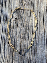 Matte Gold Large Paperclip Chain with Diamond Clasp