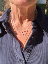 Open Pave Diamond Heart Necklace