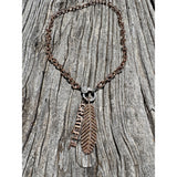 Round Rose Gold Link Chain Necklace with Diamond Clasp