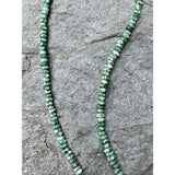 Green Jasper Beaded Necklace with Diamond Clasp