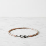 Mystic Moonstone Beaded Necklace with Pave Diamond Clasp