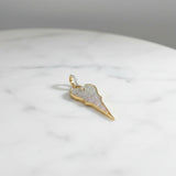 Diamond Heart Dagger Pendant