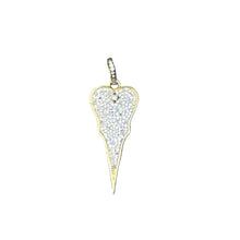 Diamond Heart Dagger Pendant