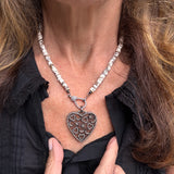 Wild Horses Beaded Necklace with Diamond Clasp