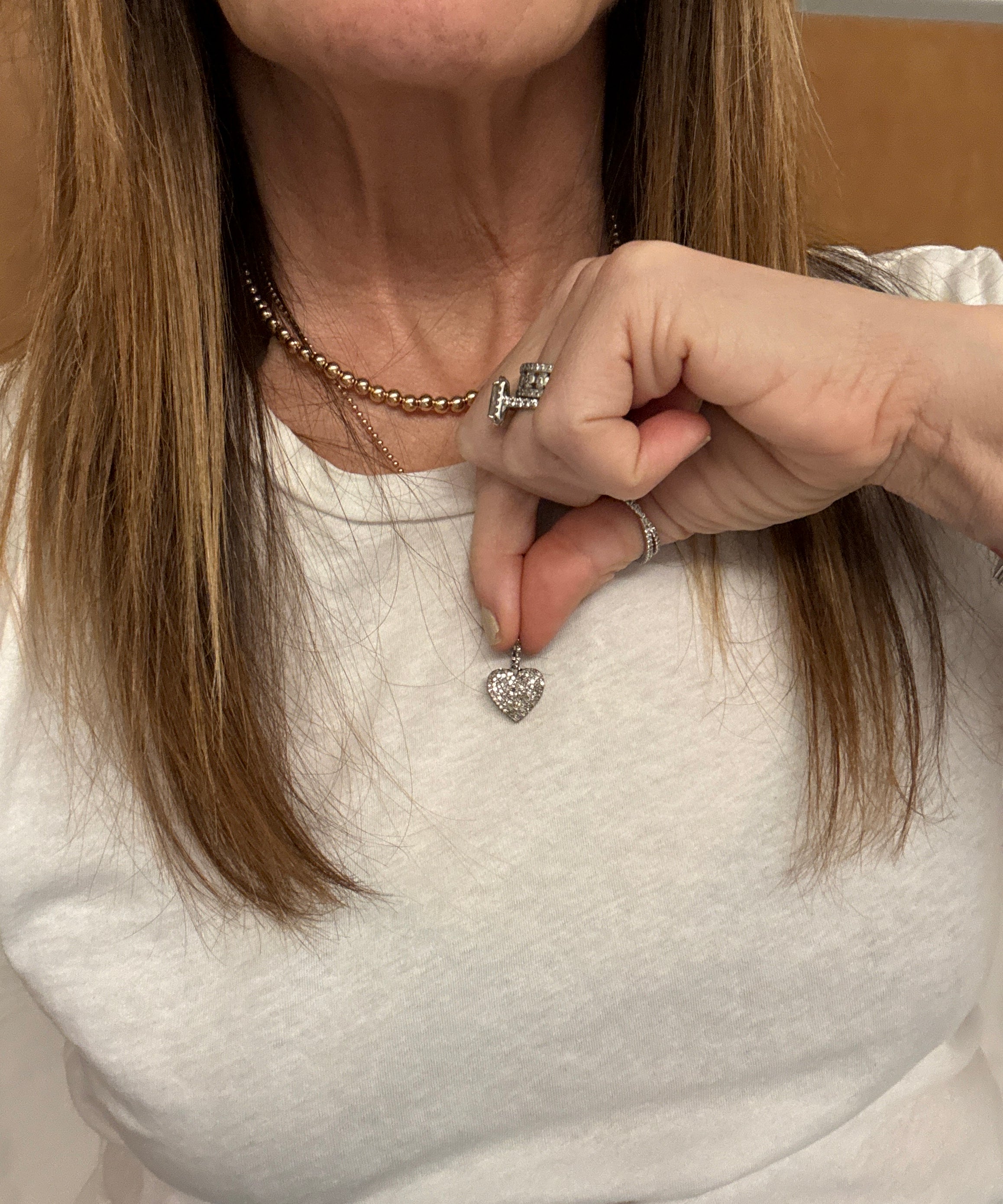 Small Diamond Heart Pendant