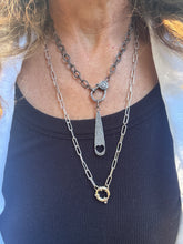 Pave Diamond Teardrop with Open Heart Pendant