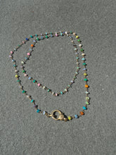 Mixed Opal Beaded Necklace with Diamond Clasp