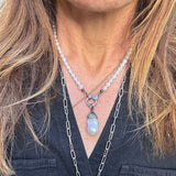 Pearl Teardrop Pendant with Pave Diamond Cap