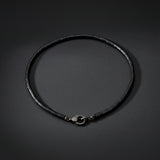 Blue Agate Heishi Necklace with Diamond Clasp