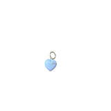 Mini Lace Agate Heart with Solitaire and 14k Gold Details