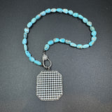 Iron Mountain Turquoise Nugget Necklace with Diamond Clap