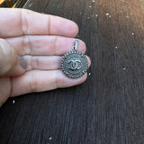 Repurposed Chanel Textured Button Pendant