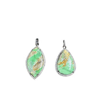 Chrysoprase and Diamond Pendants
