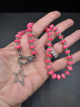Two Color Way Beaded Necklace with Diamond Clasp