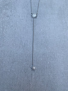 Double Starburst Lariat Necklace