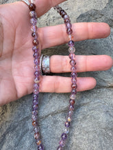 Super Seven Quartz Beaded Necklace with Diamond Clasp