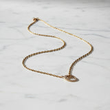 Rose Gold Twisted Chain with Diamond Clasp