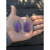 Purple Copper Turquoise Pendant with Diamond Border